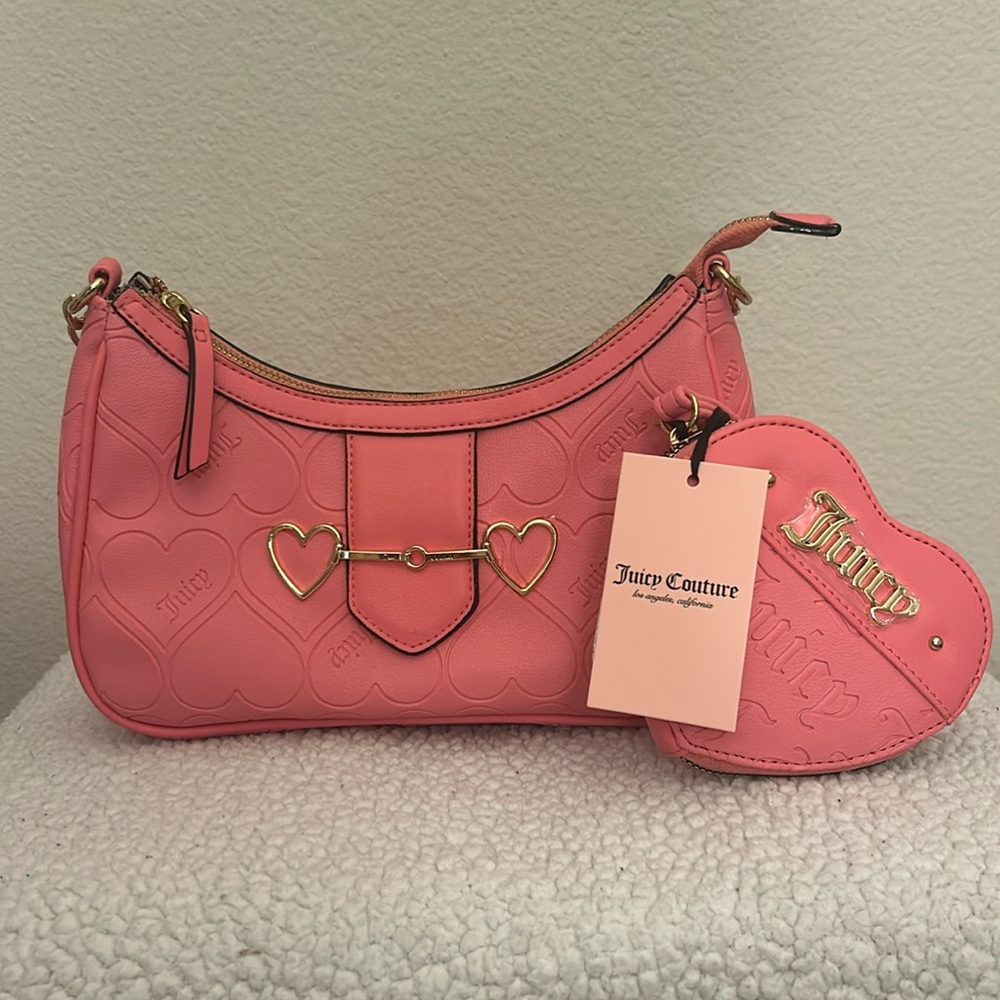 Pink Juicy Couture Handbag with Heart Wallet